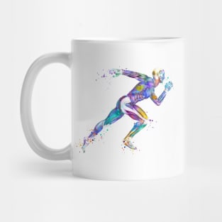 Anatomy Runner Colorful Watercolor Mug